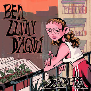 An ink drawing of a barren tree with monkeys in its branches